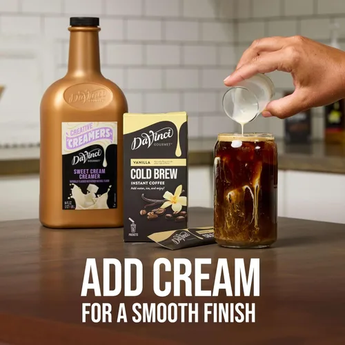Vista 8 de DaVinci Gourmet Slightly Sweet Cold Brew Stick Pack, café instantáneo en polvo, 6 unidades (paquete de 1)