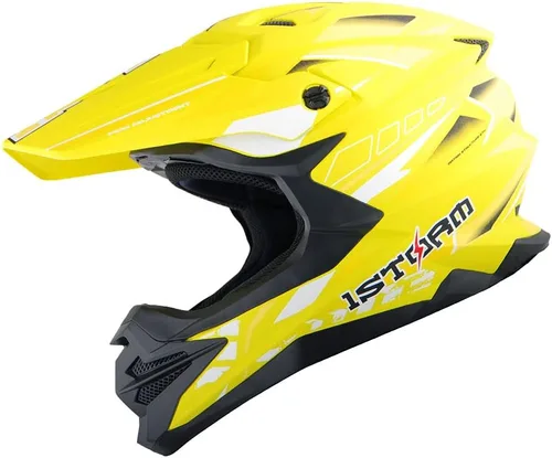 Vista 6 de 1Storm - Casco de motocross para adultos, bicicleta de montaña de descenso, BMX, MX, ATV, motocicleta todoterreno, estilo Storm HF803; negro mate