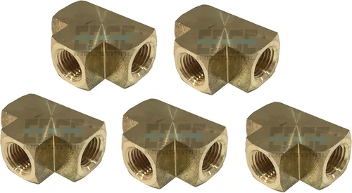 Vista 4 de TEE de latón hembra 1/4" NPT FNPT combustible/aire/agua/aceite/gas WOG (cantidad 10)