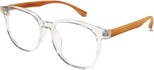 Vista 3 de Gafas de bloqueo de luz azul para mujer, lentes de lectura para computadora para hombres, marco redondo retro Negro