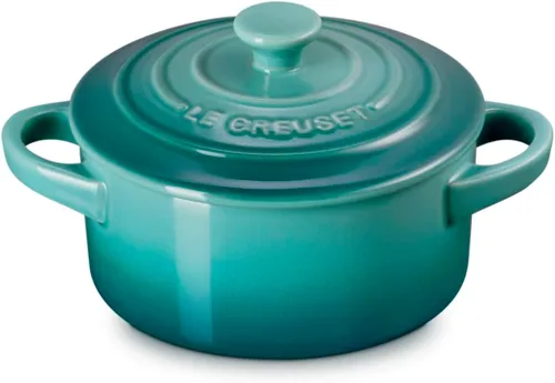 Vista 20 de Le Creuset Mini Cocotte redonda de gres, 237 ml, alcachofa