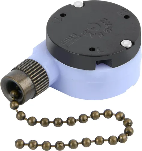 Vista 8 de ZE-228s Interruptor de ventilador de techo de 2 velocidades y 3 cables, piezas de repuesto, accesorios para ventiladores de techo (cadena de latón)