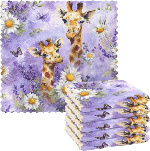 Vista 12 de Autumn Poppy Flowers06 - Juego de 6 paños de limpieza de microfibra para autos, máquina súper absorbente