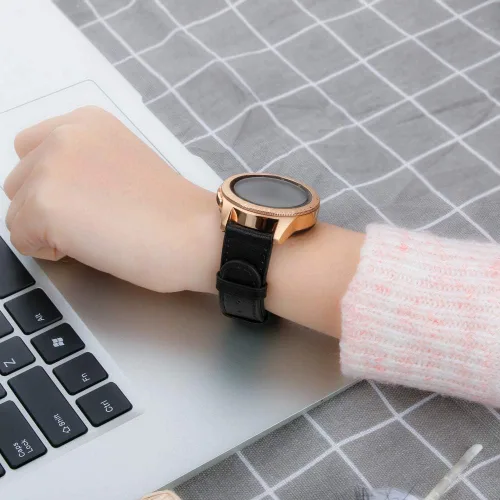 Vista 7 de Abanen Correa de reloj de 0.787 in para Garmin Venu Sq/Venu 2 Plus/Vivoactive 6/5, correa de cuero de liberación rápida para Vivoacvit 3, Forerunner