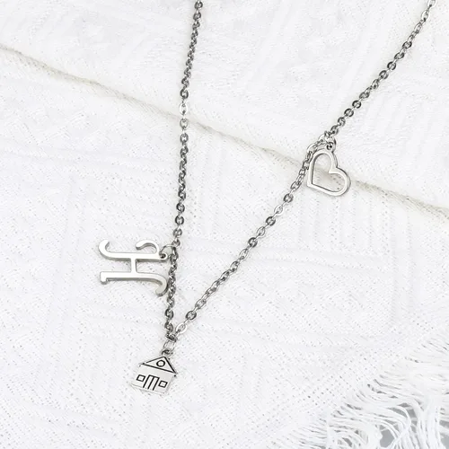 Vista 3 de LATAMO Collar de Harry's House, cantante Harry Merch, collar inspirado en el hogar cantante, regalos para fanáticos del cantante HS, álbum de regalo