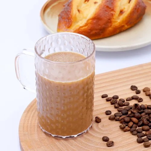 Vista 4 de Juego de 4 tazas de café transparentes irrompibles con asa, plástico reutilizable de 16 onzas, aptas para lavavajillas