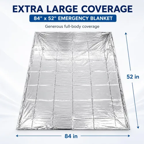 Vista 4 de BH Lote de 50 mantas Mylar de emergencia - 84 "x 52
