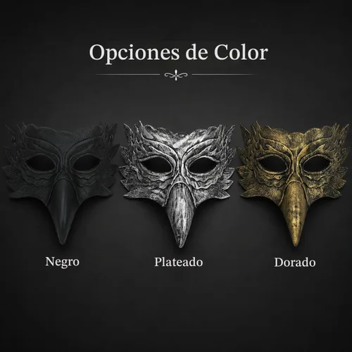Vista 7 de MCJC Máscara de pájaro de Halloween, máscara de águila, máscara de cuervo, accesorio de disfraz