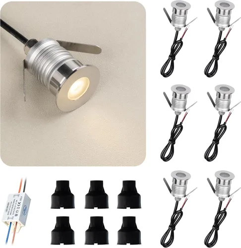 Vista 9 de Mini lámpara subterránea 201, 1 W, DC12 V, IP67, tipo empotrado de bajo voltaje, cubierta de acero inoxidable 304, adecuada para terrenos al aire