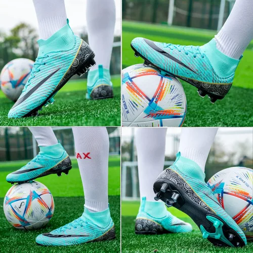 Vista 6 de HaloTeam Zapatos de fútbol para hombre, zapatos de fútbol de tierra firme, para adultos, atléticos para exterioresinteriores, profesionales