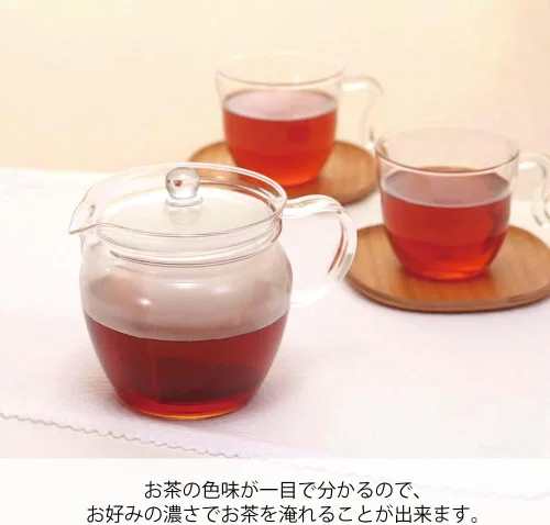 Vista 3 de Hario Cha Cha "Natsume" - Tetera (12.2 fl oz), transparente