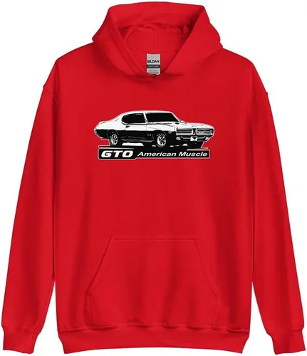 Vista 4 de Aggressive Thread Sudadera con capucha con ilustraciones basadas en 1969 Pontiac GTO Judge Negro