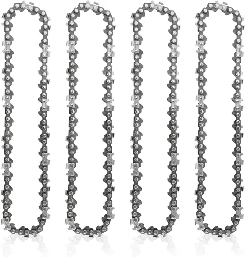 Vista 8 de 4 cadenas de motosierra de 6 pulgadas, cadena de repuesto para motosierra, mini cadena de sierra eléctrica, cadena de motosierra inalámbrica