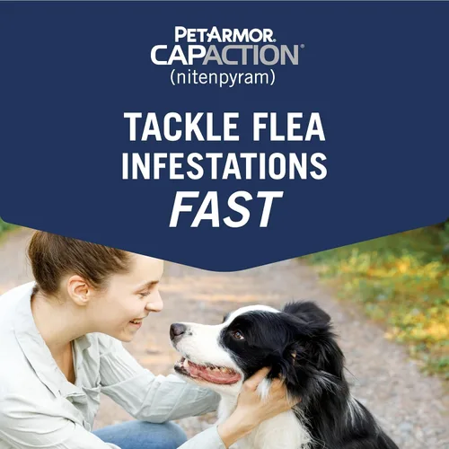 Vista 4 de PetArmor CAPACTION (nitenpiram) Tratamiento oral contra pulgas para perros, tabletas de acción rápida comienzan a matar en 30 minutos, tratamiento