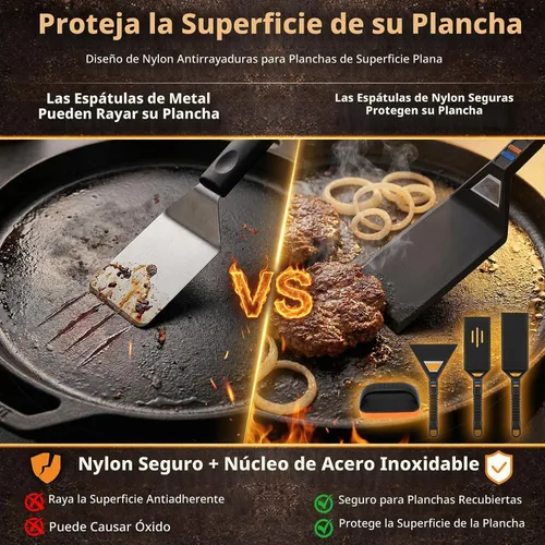 Vista 2 de Utheer Plancha de hierro fundido de 17 x 13 pulgadas para parrilla de gas