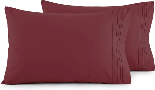 Vista 11 de Elegant Comfort Juego de fundas de almohada ultrasuaves de lujo de 2 piezas - Microfibra premium de calidad hotelera 1500, doble cepillado