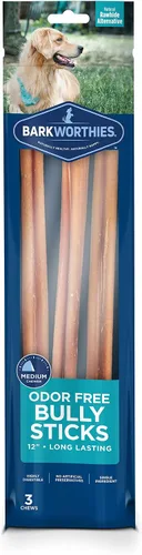Vista 9 de Barkworthies Golosina Bully Stick sin olor, 6 pulgadas, (paquete de 5)