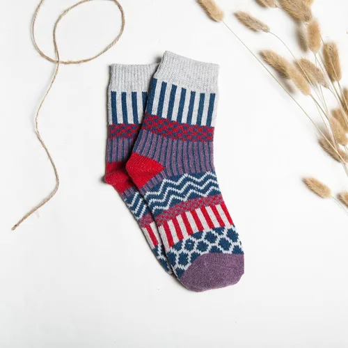 Vista 6 de JOYCA & Co. - 3-5 pares de calcetines de invierno gruesos de algodón de lana abrigada para mujer