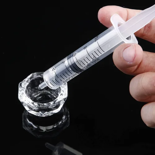 Vista 6 de 20 jeringas de plástico de 0.3 fl oz y 0.3 onzas líquidas con tapas, múltiples usos para medición, medición, dispensación, riego, recarga