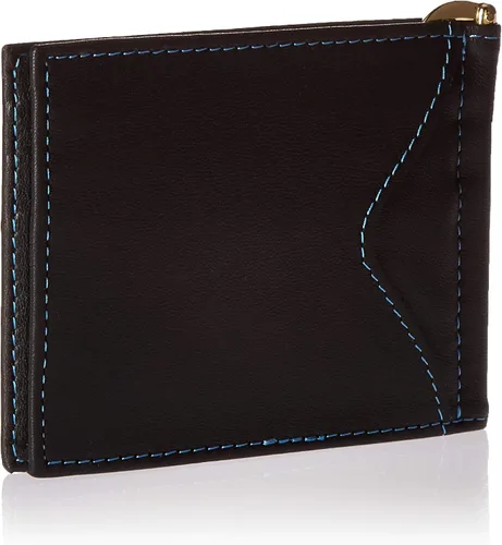 Vista 2 de Royce Leather - Cartera de piel para hombre con clip de dinero Azul claro 108-MCRB-5