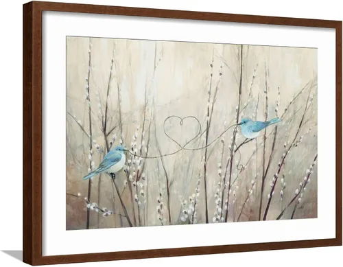 Vista 11 de ART.COM Lienzo enmarcado para pared, cuerda neutra de pájaros bonitos por Julia Purinton, decoración de animales, 18 x 12 pulgadas, marco negro