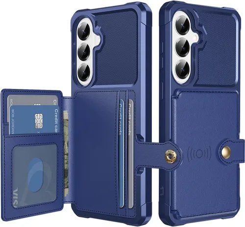 Vista 58 de Funda para Samsung Galaxy S21 Ultra con tarjetero, compatible con soporte magnético para automóvil, resistente a los golpes, resistente, suave, TPU