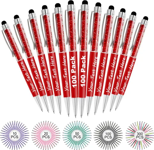Vista 76 de Bolígrafos personalizados con nombre y texto, bolígrafos de diamantes de cristal personalizados a granel, 10 bolígrafos, regalos para mujeres