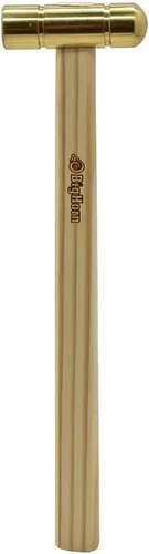 Vista 2 de Big Horn 19257 Martillo con mango de madera dura y cabeza de latón macizo, 4 oz