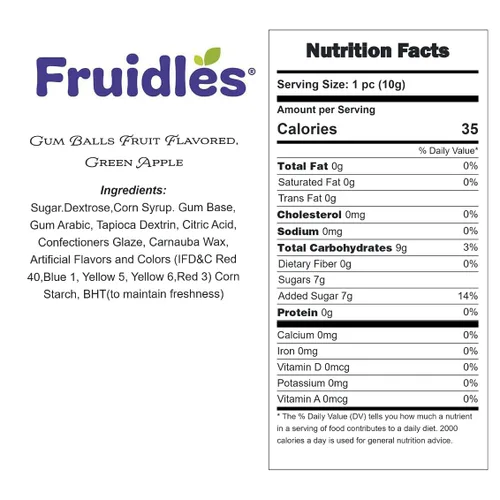 Vista 2 de Fruidles Bolas de goma con sabor a frutas, golosinas de bufé de dulces, repuestos de tamaño de máquina, certificado Kosher Parve, 1 pulgada