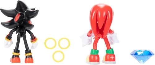 Vista 5 de Sonic, el erizo - Pack de 2 figuras de acción de 4 in de Knuckles y Shadow