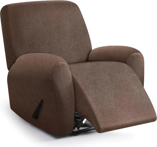 Vista 54 de ANARACHON Fundas para sillas reclinables con aspecto de cuero, funda elástica de 4 piezas, funda suave para silla reclinable, protector de muebles