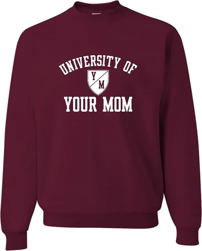 Vista 30 de Go All Out University of Your Mom - Sudadera con cuello redondo para hombre