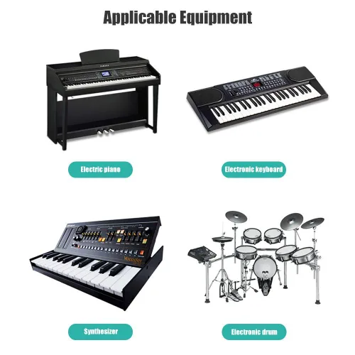 Vista 3 de Ancable Cable controlador MIDI USB B de 3 pies para interfaz de audio, piano, teclado, mezclador, altavoz, instrumento, micrófono, cable USB A a B