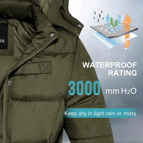 Vista 6 de FARVALUE Women's Winter Coat Thicken Puffer Jacket Warm Bubble Coat with Removable Hood