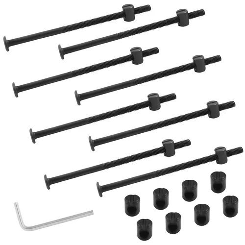 Vista 9 de Biaungdo M6 x 90mm Tornillos para Cama Litera, Pernos de Accionamiento Hexagonal con Soporte de Barril para Muebles, Tuercas de Pernos para Muebles