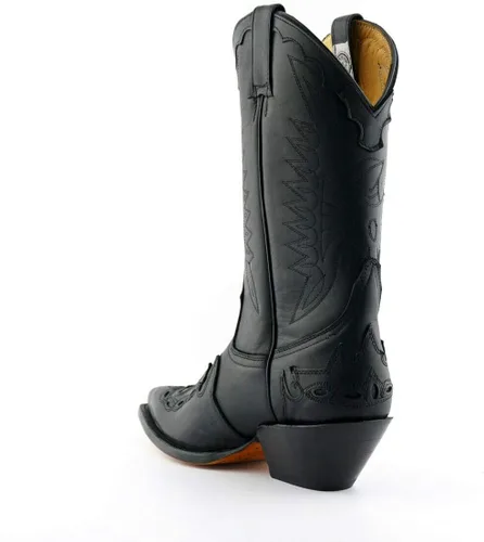 Vista 4 de Grinders Arizona HI - Botas de baile unisex de cuero cubano con tacón occidental