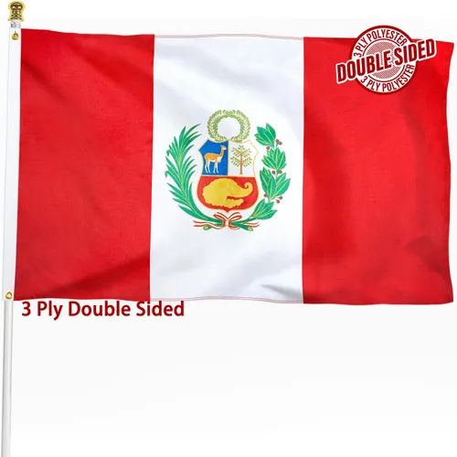 Vista 27 de Bandera de Nicaragua de 3 x 5 pies para exteriores, bandera nacional nicaragüense, bandera nacional nicaragüense, doble cara de 3 capas de poliéster