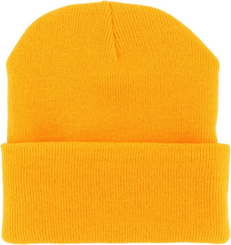 Vista 23 de KBETHOS Made in USA - Gorro de punto acrílico doblado con puños para hombre y mujer, color liso, unisex, frío 1. Gorro largo sólido negro