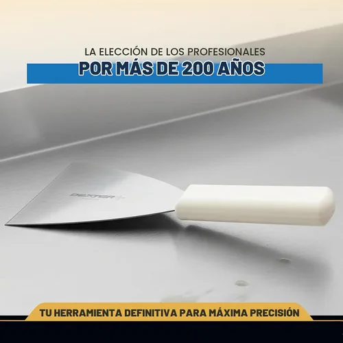 Vista 7 de Dexter-Russell Basics - Rascador rígido de 4 pulgadas, P94850, hoja de acero inoxidable resistente con mango ergonómico de polipropileno, longitud