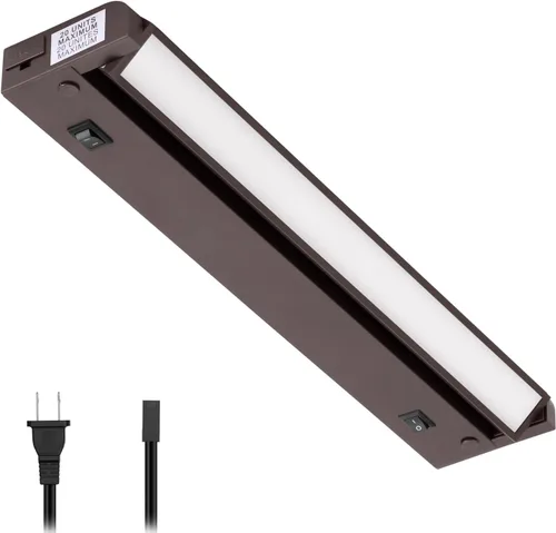 Vista 12 de GETINLIGHT IN-0109-2-SN - Accesorio de iluminación LED giratorio de 2 niveles de color, solo enchufable, regulable, diseño ultra delgado, blanco