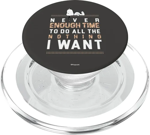 Vista 8 de Peanuts Snoopy Nunca suficiente tiempo PopSockets intercambiable PopGrip