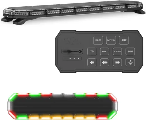 Vista 12 de SpeedTech Lights K-Force Elite 47 Barra de luz LED de tamaño completo – 132 LEDs, 396W Luz de advertencia de emergencia de montaje en techo
