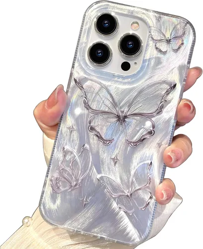Vista 40 de I-MGAE-IN-AR Funda compacta para iPhone 11, diseño de mariposa, marco de protección de lente de cámara con diamante 3D, bonitas fundas protectoras