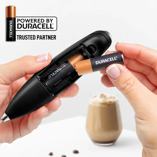 Vista 301 de Zulay Milk Boss Espumador de leche potente manual, hace espuma para latte, batidor para mezclar bebidas, café, miniespumador para capuchino, frappé