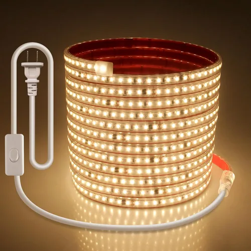 Vista 14 de Tira de luces LED de CA 110V enchufable con interruptor blanco frío 6000K