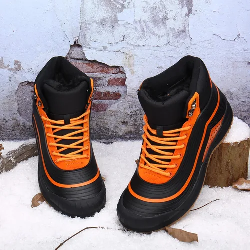 Vista 7 de ulogu Men's Snow BootsWaterproof Insulated Fur Lined BootiesLightweight Winter Shoes