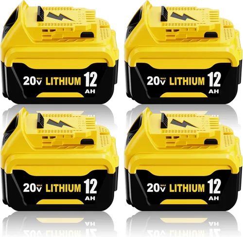 Vista 10 de 2Packs 12000mAh High Capacity DCB206 Replacement for Dewalt 20v Max Battery 12.0 Ah Lithium Compatible with Dewalt 20v Battery Compatible with 20v