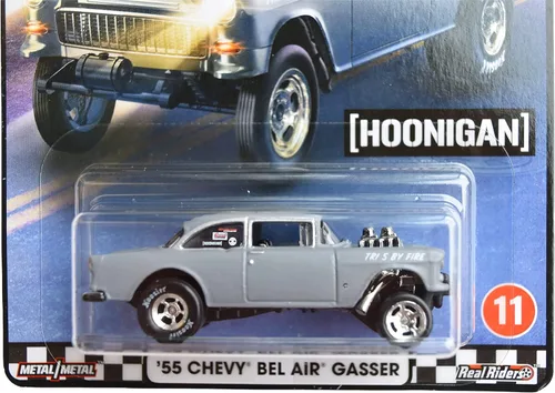 Vista 2 de Hot Wheels Boulevard '55 Chevy Bel Air Gasser, gris [motor plateado]