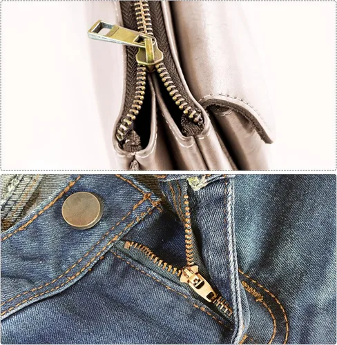 Vista 6 de uxcell 30 juegos de retenedores deslizantes con cremallera, 5 topes superiores y topes inferiores para bolsos, abrigos, chaquetas, cremalleras
