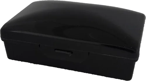 Vista 4 de American Comb: Jabonera - Negro - 1 unidad - Fabricado en EE. UU. - Jabonera con tapa con bisagras y cierre seguro